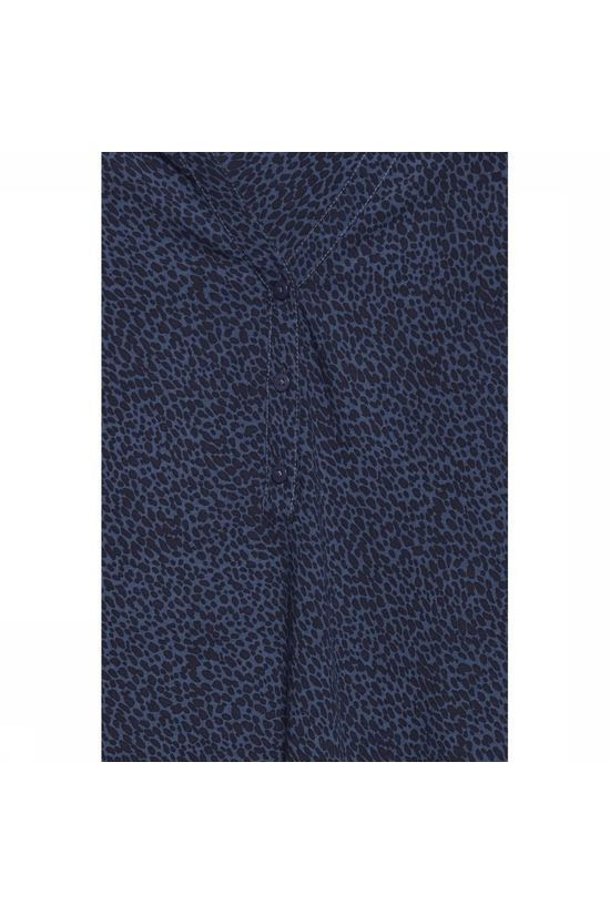 B.Young Blouse Byilla V Neck Blouse - Mid Blue/Black
