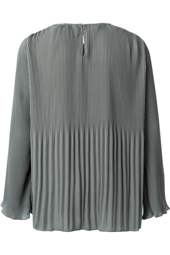 Yaya Blouse Woven With Pleats mid blue