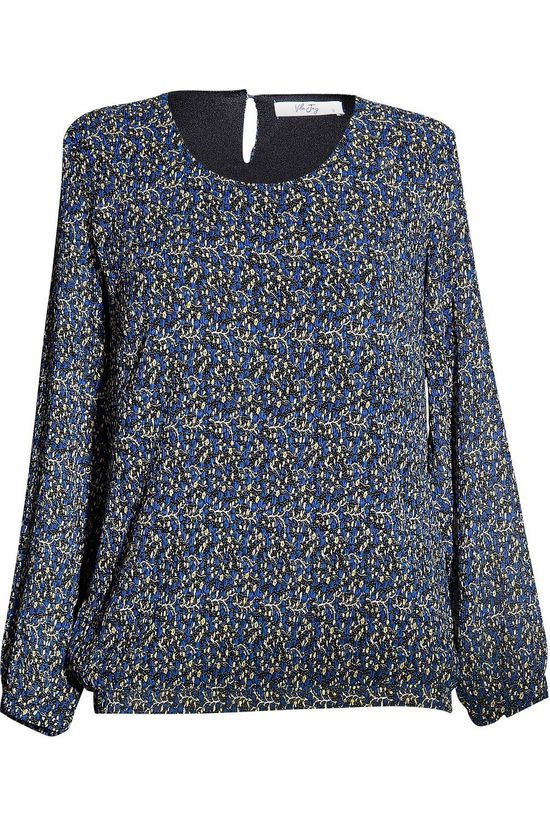 Vila Joy Blouse Apricot-L-22-B Navy Blue