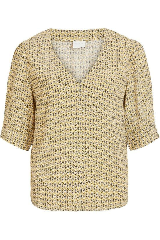 Vila Blouse Viemora Dark Yellow/Black
