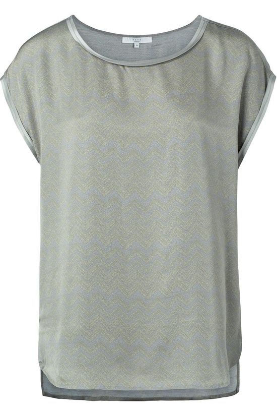 Yaya Blouse Satin With Zigzag Print light green