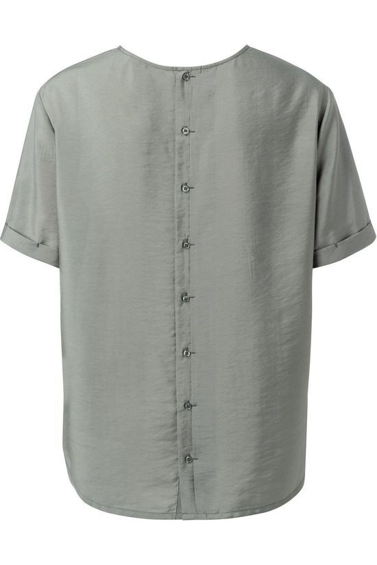 Yaya Blouse Modal Blend With Buttons At Back mid blue