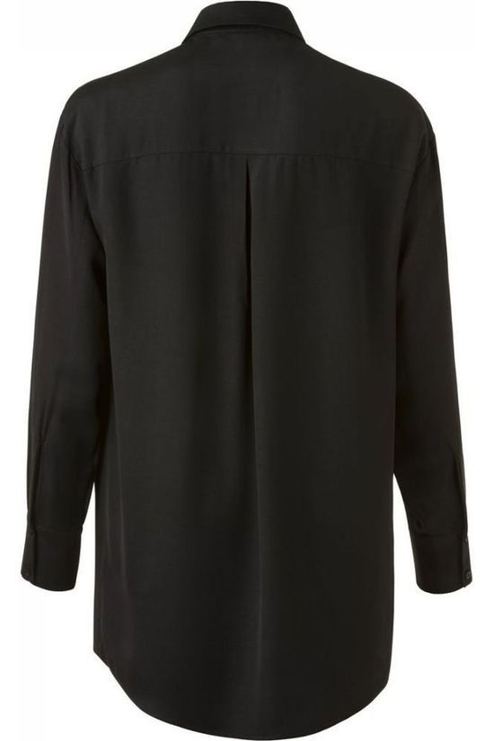 Yaya Blouse Blouse Leather Look Cupro Black
