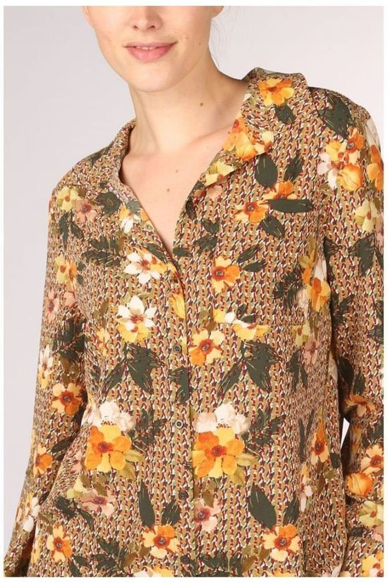 Vila Joy Chemise Betha-L-22-A Ecru/Ass. Flower
