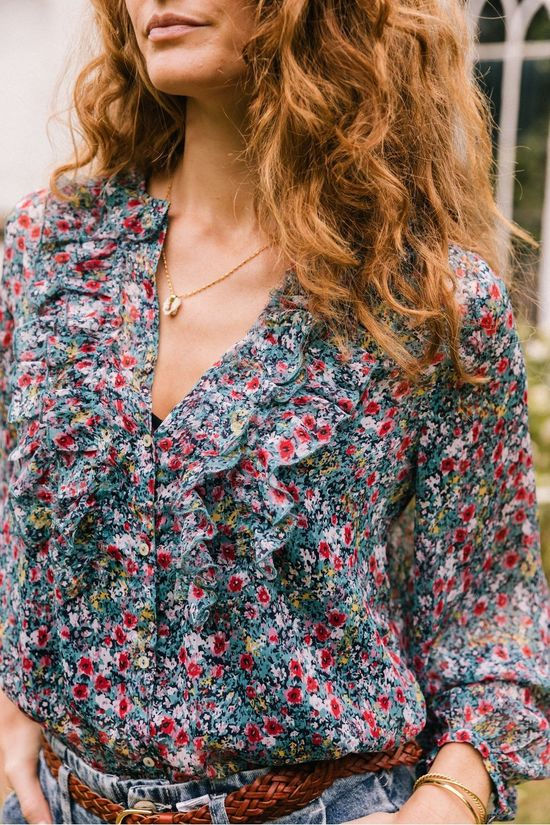 Pepe Jeans Hemd Vera Petrol/Ass. Flower
