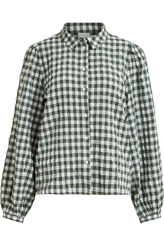 Vila Hemd Viemine light green/off white