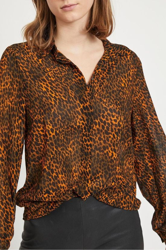 Vila Chemise Vijemocarlia Dark Khaki/Orange