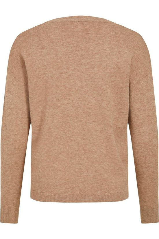 Object Pull Objthess Ls V Neck Sand Brown