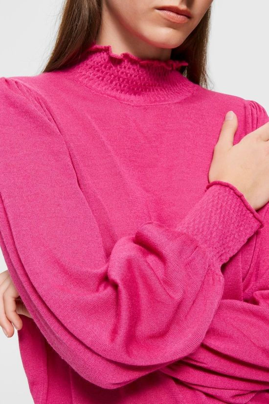 Selected Pull tabita Ls Smock Highneck B Fuchsia