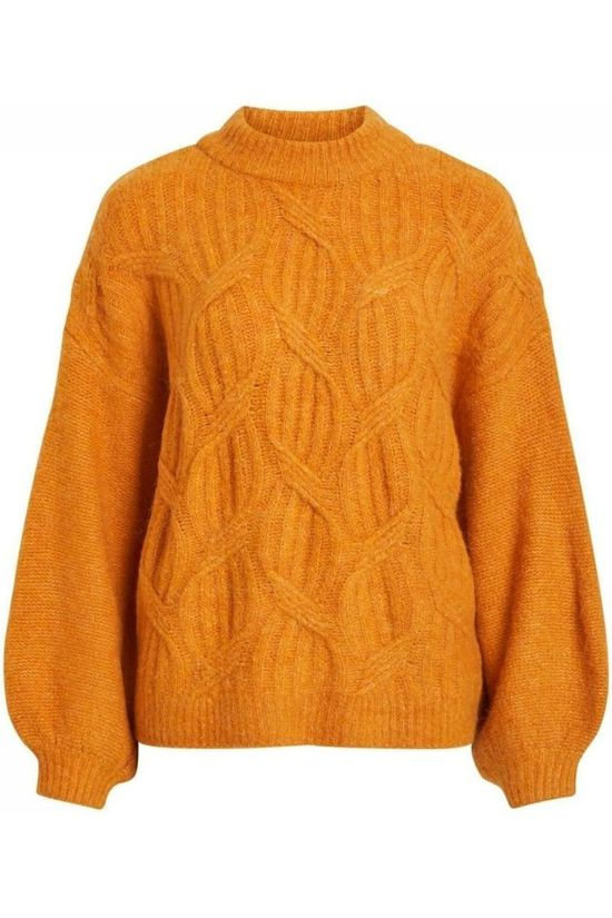 Vila Pull seven Knit O-Neck L/S dark yellow