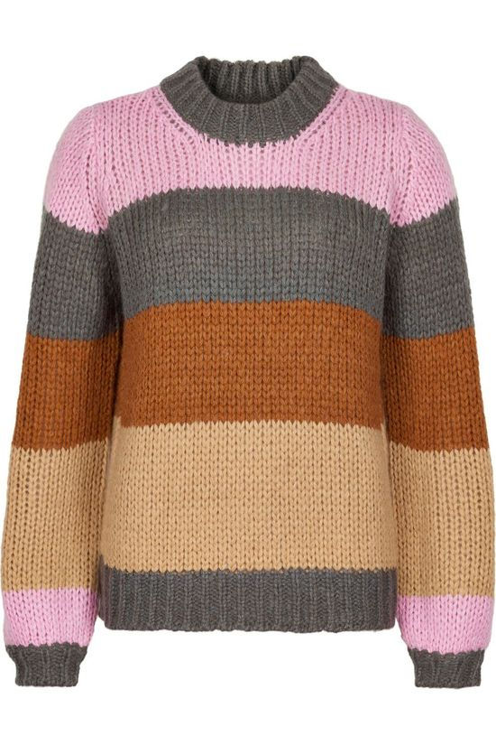 Numph Pull bejouhi Camel Brown/Light Pink
