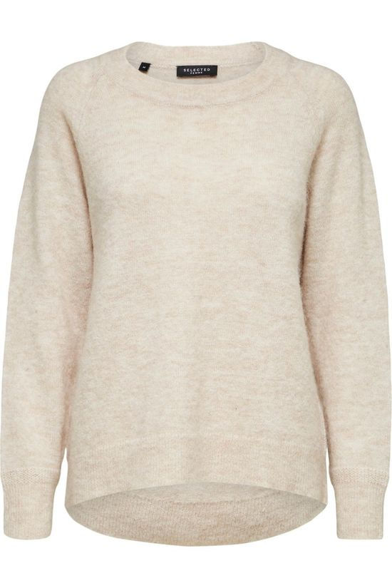 Selected Pull lulu Ls O Neck Nos Ecru