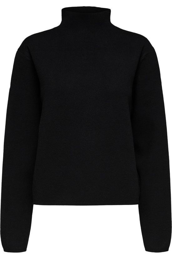 Selected Pull cali Ls Crop Highneck Black
