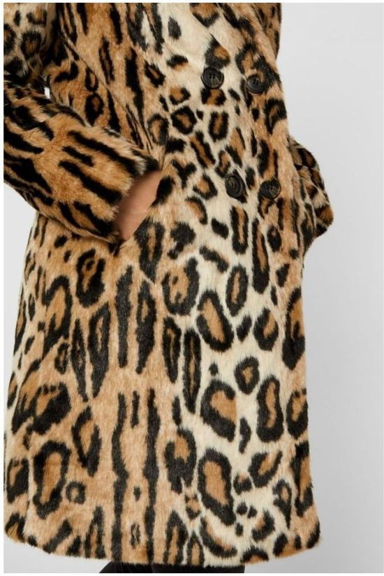 Vero Moda Manteau rio Harper 3/4 Faux Fur Sand Brown/Black