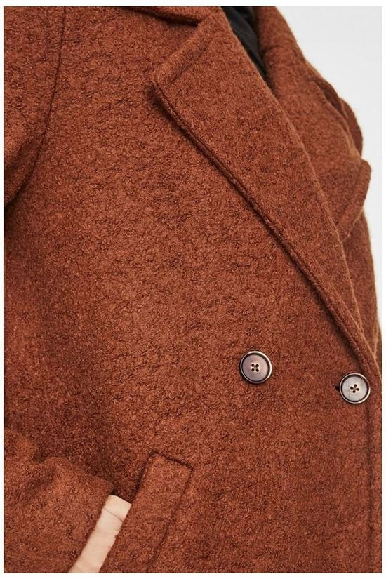 Vero Moda Jas new Loop Lux Long Wool mid brown