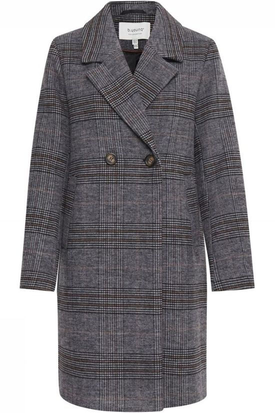 B.Young Jas Byamano Coat 2 - Black/Dark Grey Marle