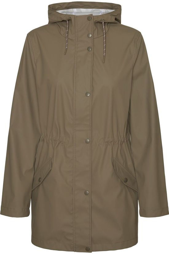 Vero Moda Jas Vmshadyloa Coated Col mid khaki