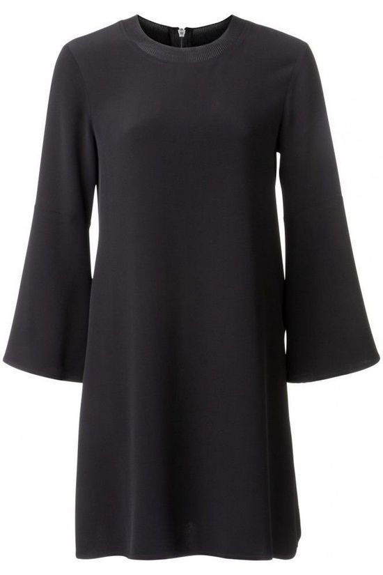 Yaya Robe Crepe With Inv. Zip Black
