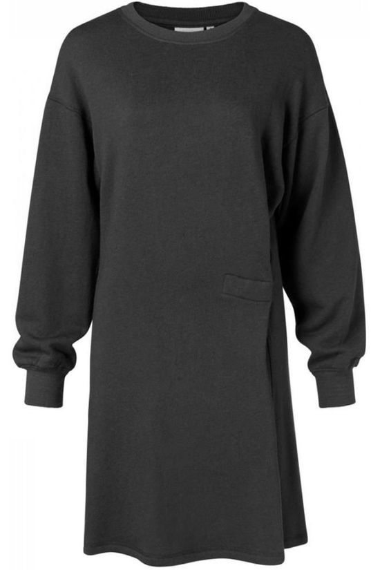 Yaya Robe Midi With Pleated Detail Black