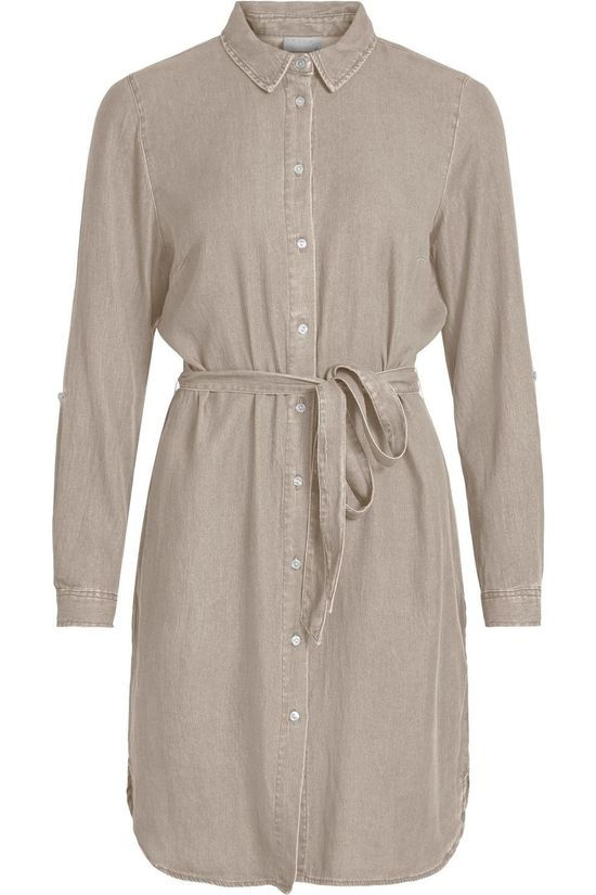 Vila Robe Vibista Denim Belt Taupe
