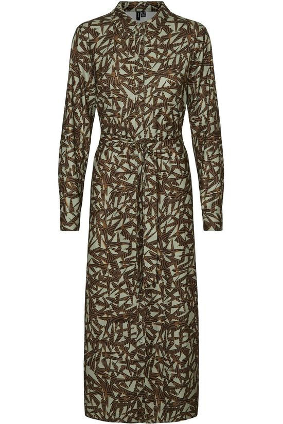Vero Moda Robe Vmapril 7/8 Light Khaki/Ass. Geometric