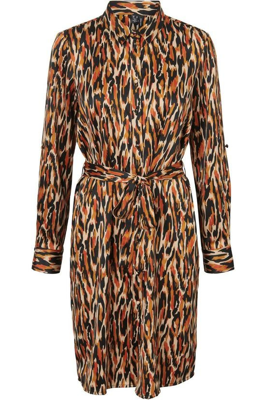 Vero Moda Robe chloe Ls Abk Wvn Lcs Black/Rust