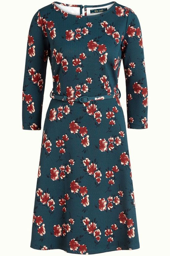 King Louie Robe Betty Amori Petrol/Bordeaux / Maroon
