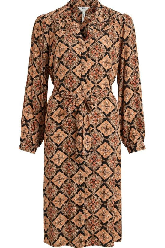 Object Robe lisa L/S Black/Orange
