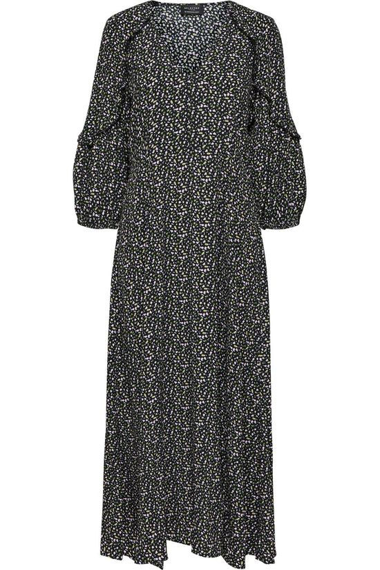 Selected Robe riyanka-Oriana 3/4 Aop Ankle B Black/Light Purple