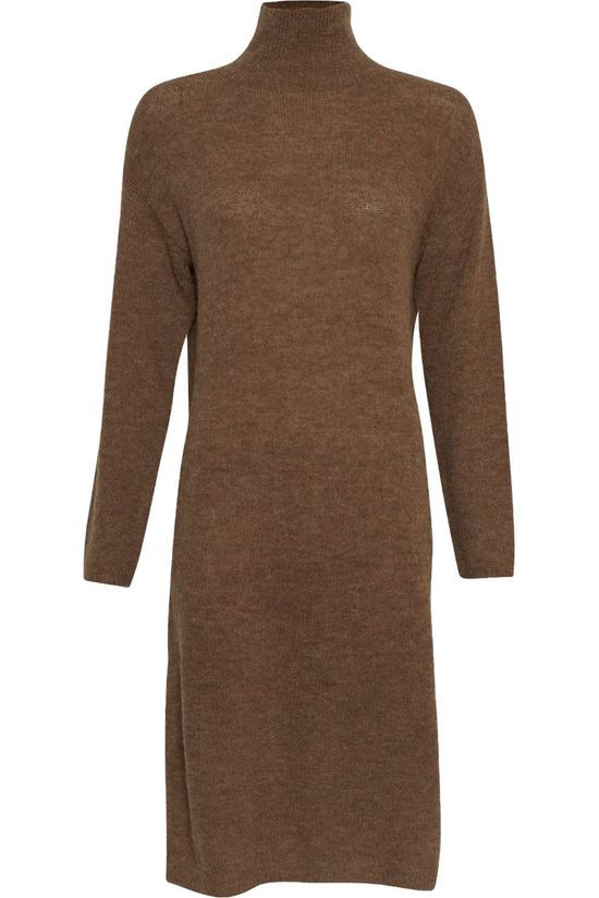 Moss Copenhagen Jurk Calma Alpaca brown
