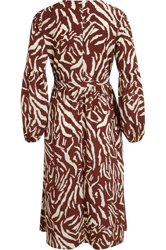 Vila Robe Visulla dark brown/off white