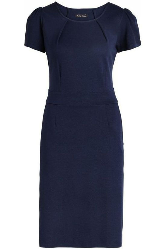 King Louie Robe Mona Milano Crepe dark blue