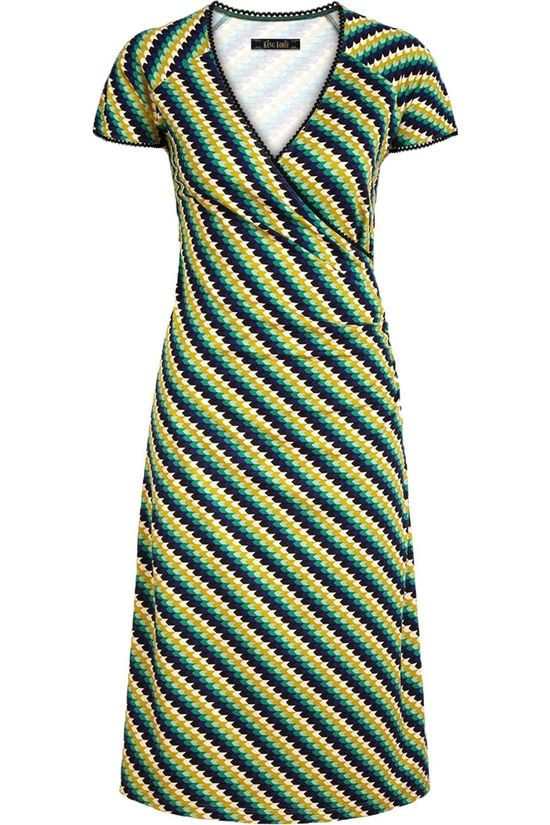 King Louie Robe Cross Daze dark yellow/dark green