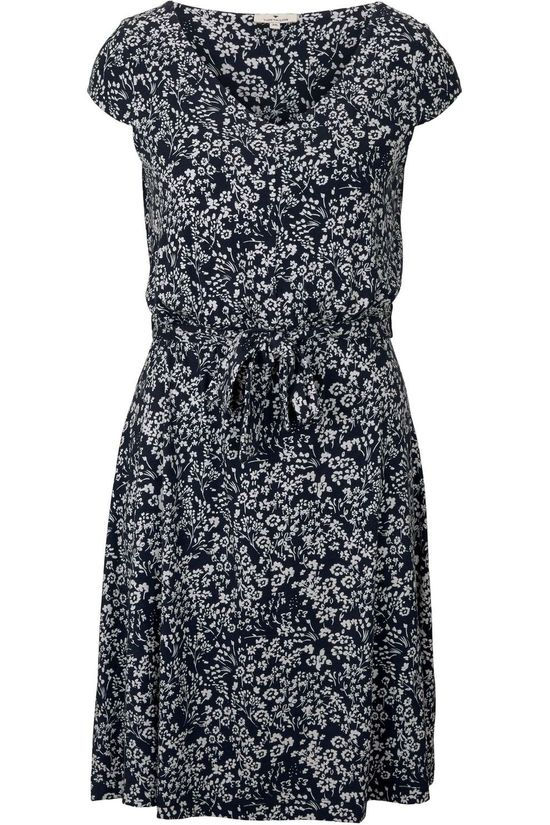 Tom Tailor Jurk 1026052 Navy Blue/White