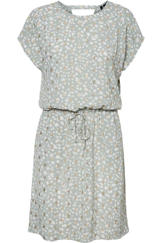 Vero Moda Robe Vmsinamon S/S Foil light green/off white