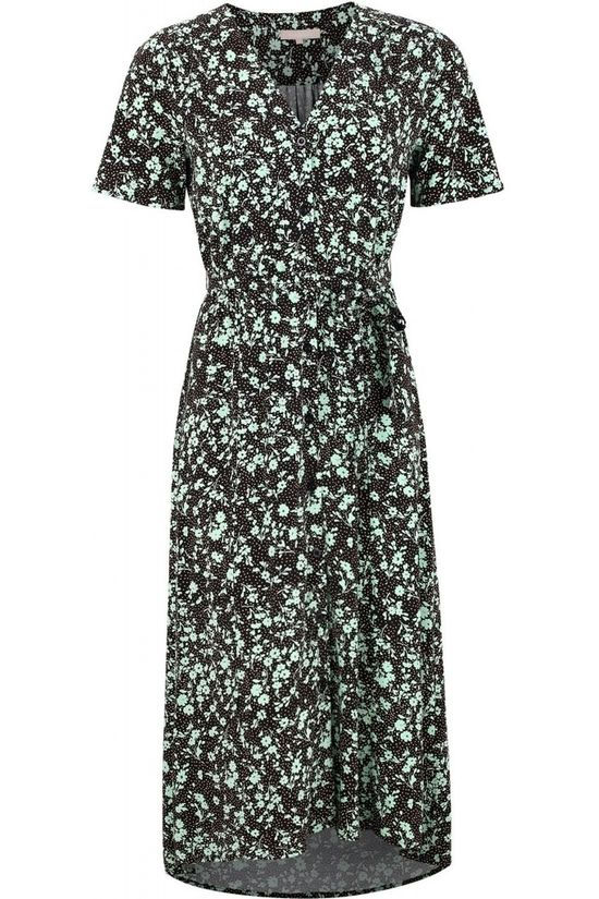 Soft Rebels Robe SbNina Midi Black/Turquoise