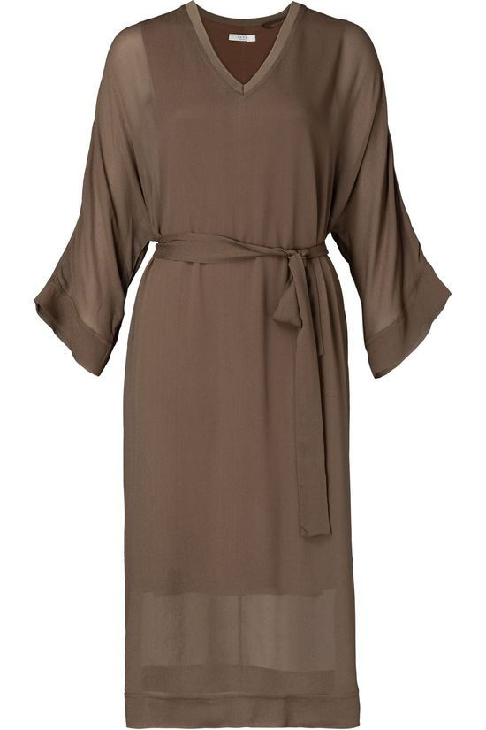 Yaya Robeed Kimono With Lining dark brown