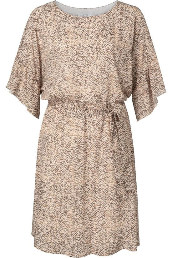 Yaya Robeed With Ruffles And Animal Print Light Brown/Ass. Camouflage