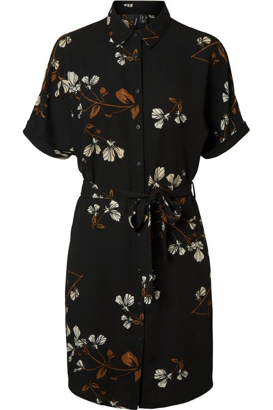 Vero Moda Robe Vmhallie Black/Ass. Flower
