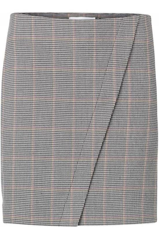 Yaya Rok Wrap Check Sand Brown/Black