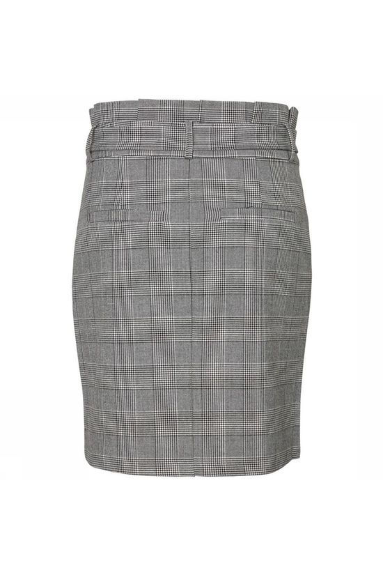 Vero Moda Rok eva Hr Paperbag Short Check Skrt Noos dark grey/white