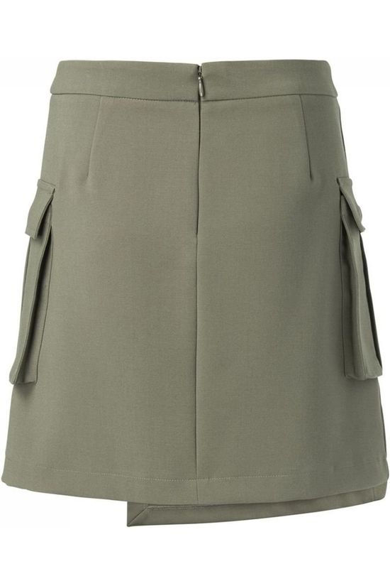 Yaya Rok Faux Wrapped Mini Cargo Pockets dark khaki