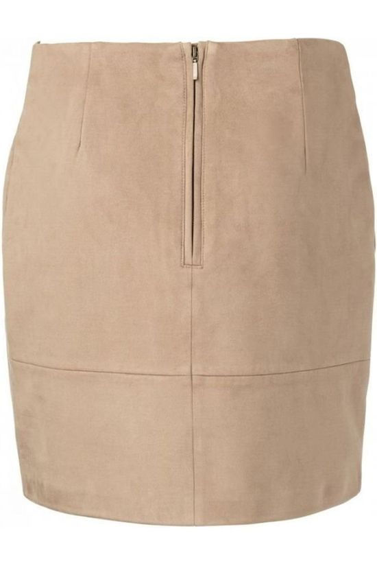 Yaya Jupe Suedine Mini Sand Brown