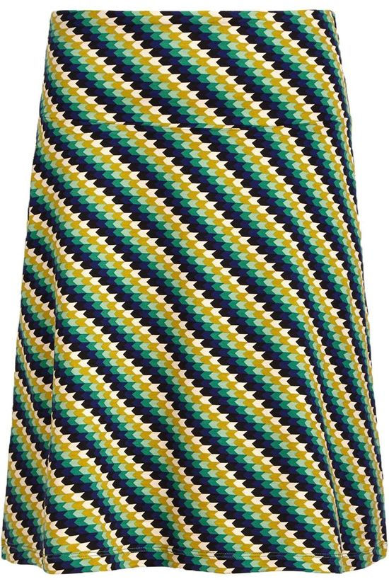 King Louie Rok Border Skirt Daze dark yellow/dark green