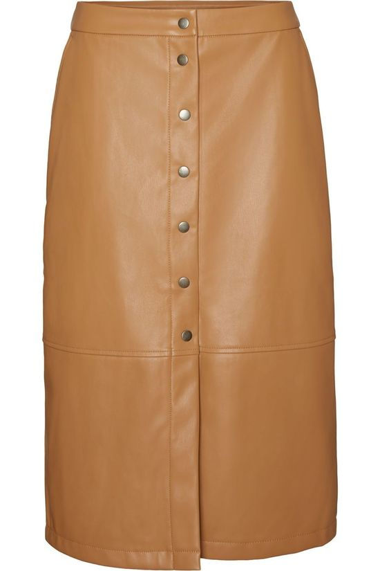 Vero Moda Rok Vmsolanan Hw Coated Calf mid brown