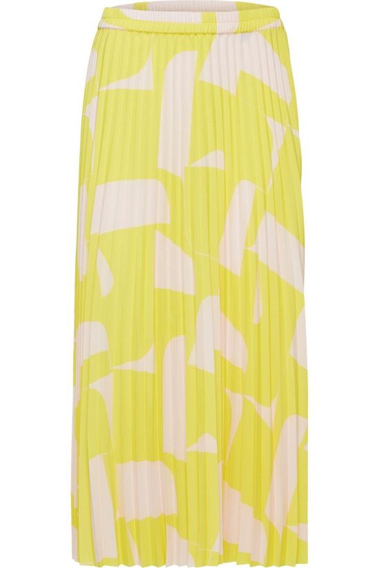 Selected Jupe Slfalexis Aop yellow/mid pink