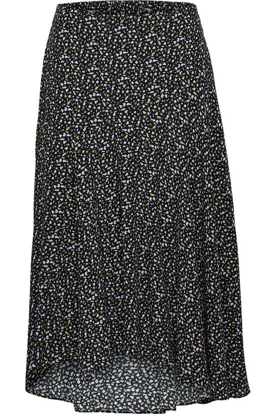 Selected Rok riyanka Mw Midi Aop B Black/Light Purple