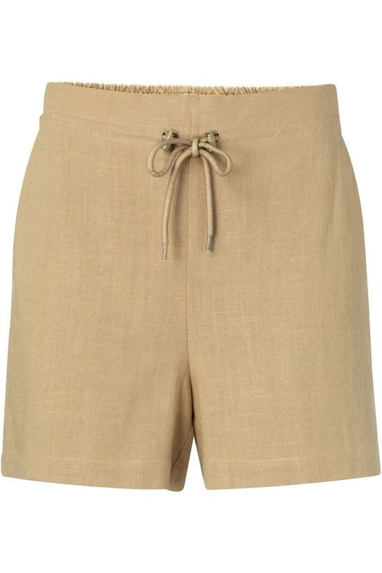 Yaya Short Linen Short With Drawstring Sand Brown