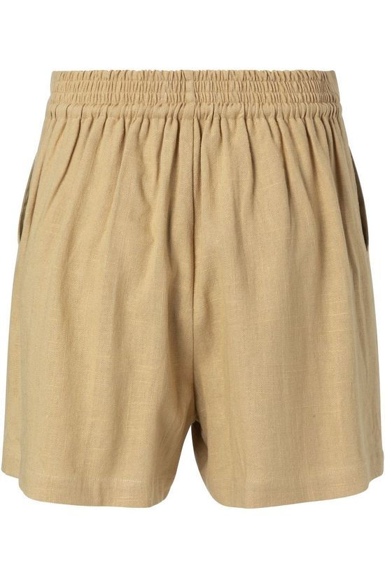 Yaya Short Linen Short With Drawstring Sand Brown