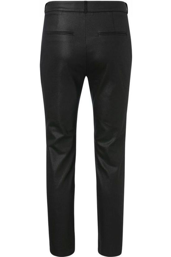 Yaya Broek Metallic Chino Black